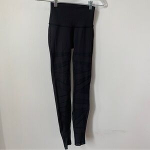 Lululemon Wunder Under Tech Mesh Black Leggings Size 2
